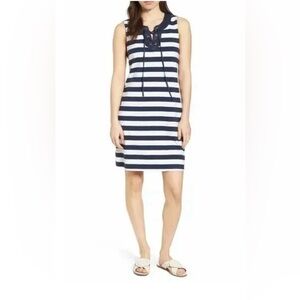 Tommy Bahama Striped Navy Blue White Striped Small